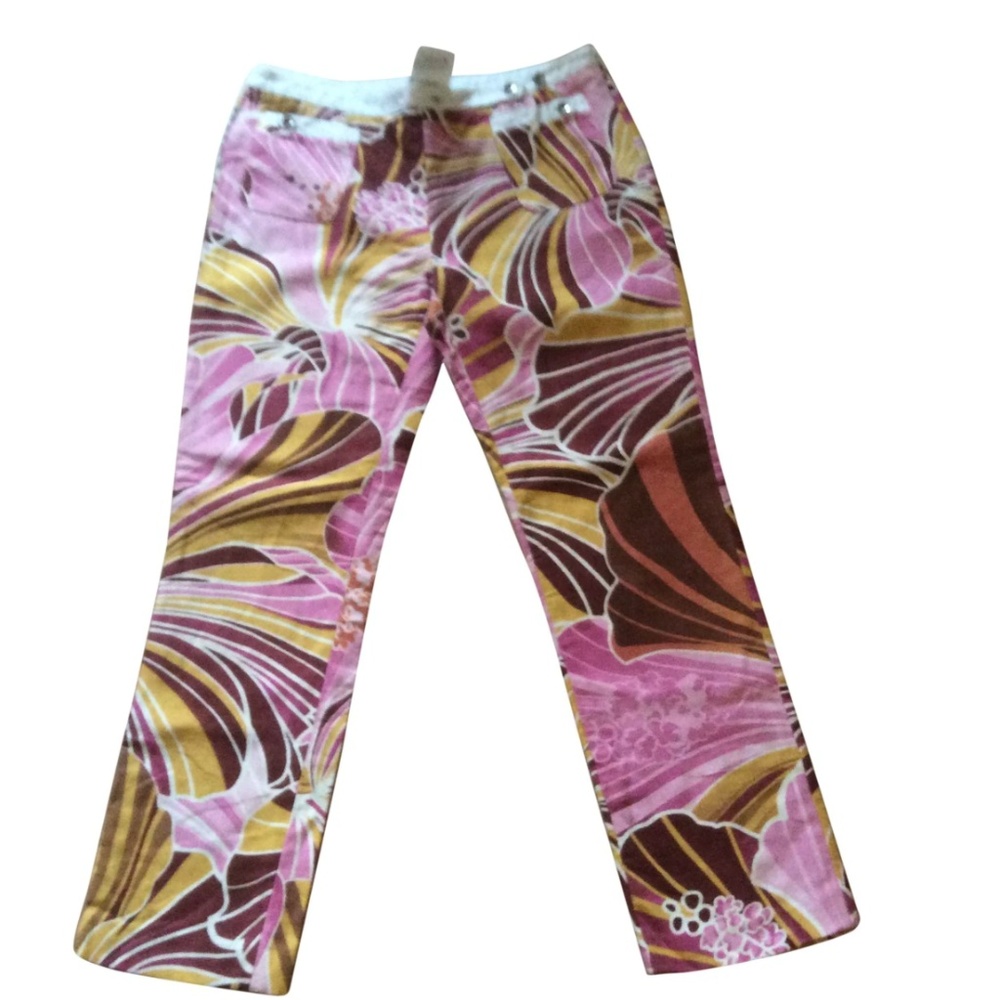 COPY - D&G Dolce & Gabbana Floral Print Pink Trouser Pant